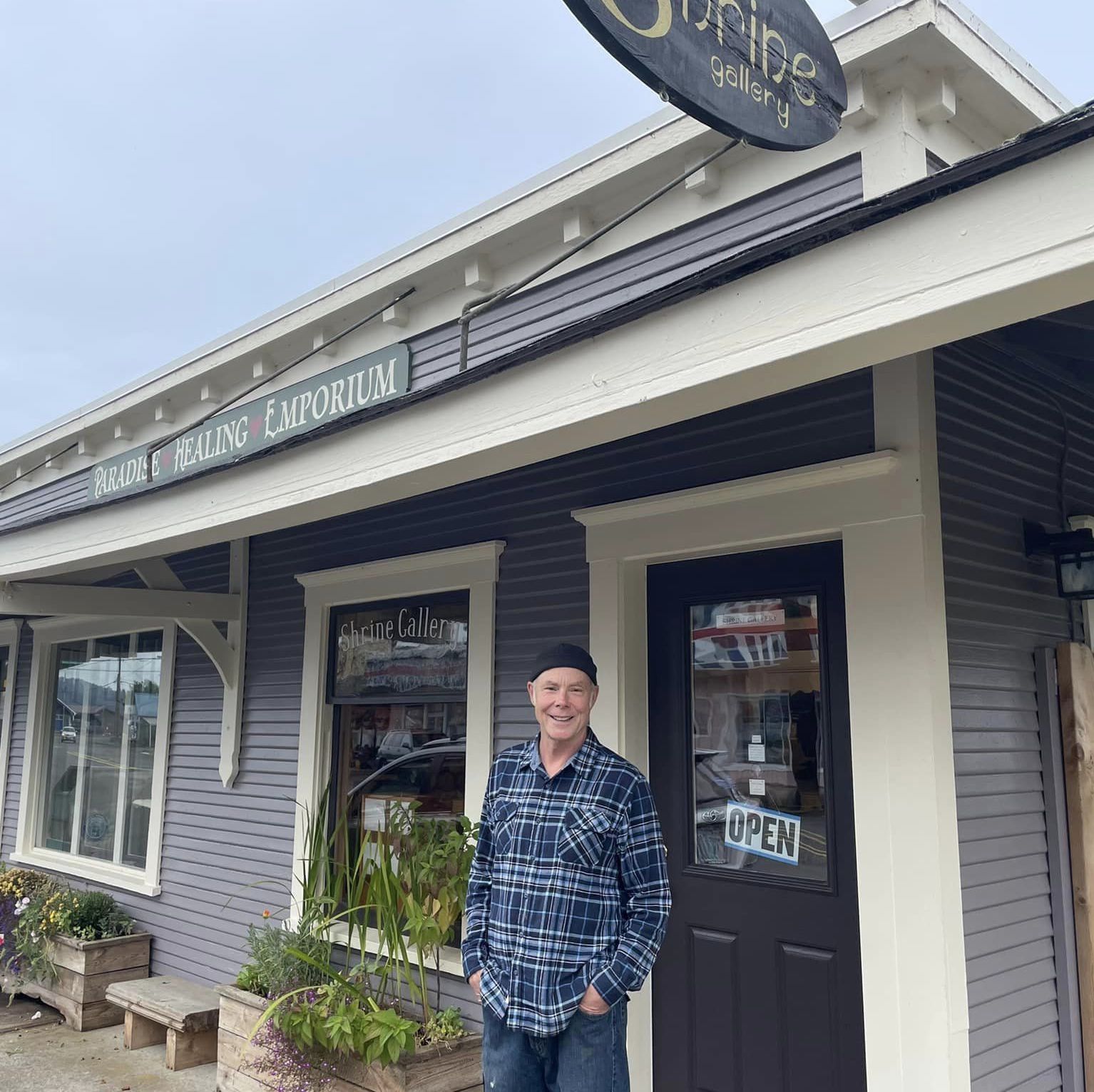 Jay, Owner and Artist at Shrine Gallery, Cloverdale Oregon